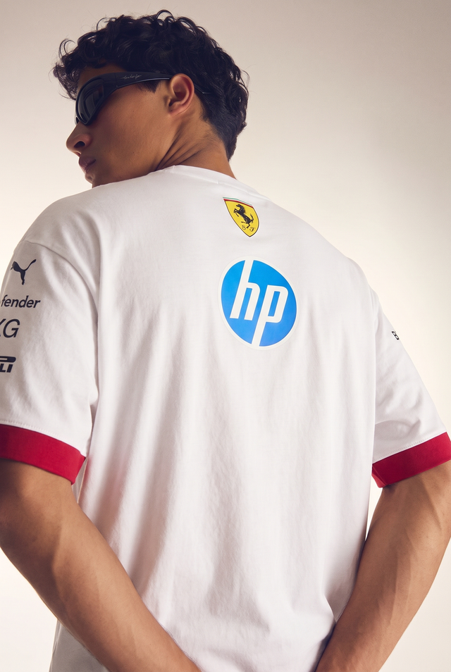 Scuderia Ferrari 2025 Drivers Oversized T-Shirt - White