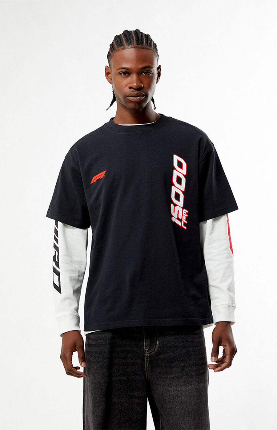 F1 Racing Division Super Track Oversized T-Shirt – Black