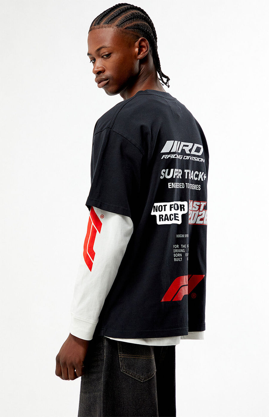 F1 Racing Division Super Track Oversized T-Shirt – Black