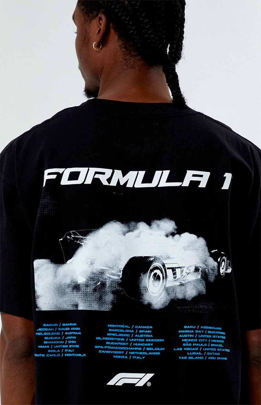 Formula 1 Smoke Burnout World Tour Oversized T-Shirt – Black
