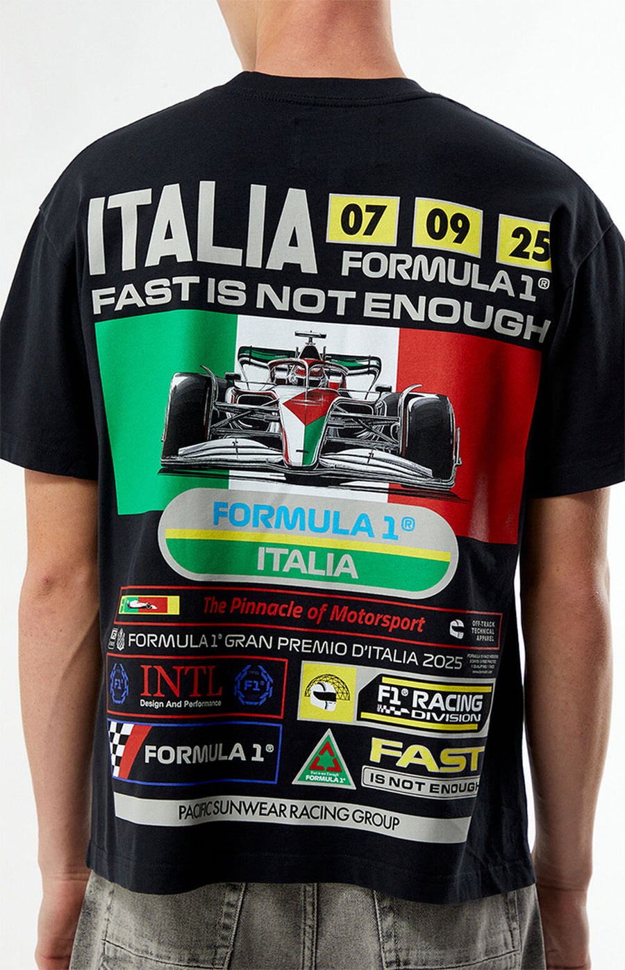 F1 Italia Fast Is Not Enough Oversized T-Shirt – Black