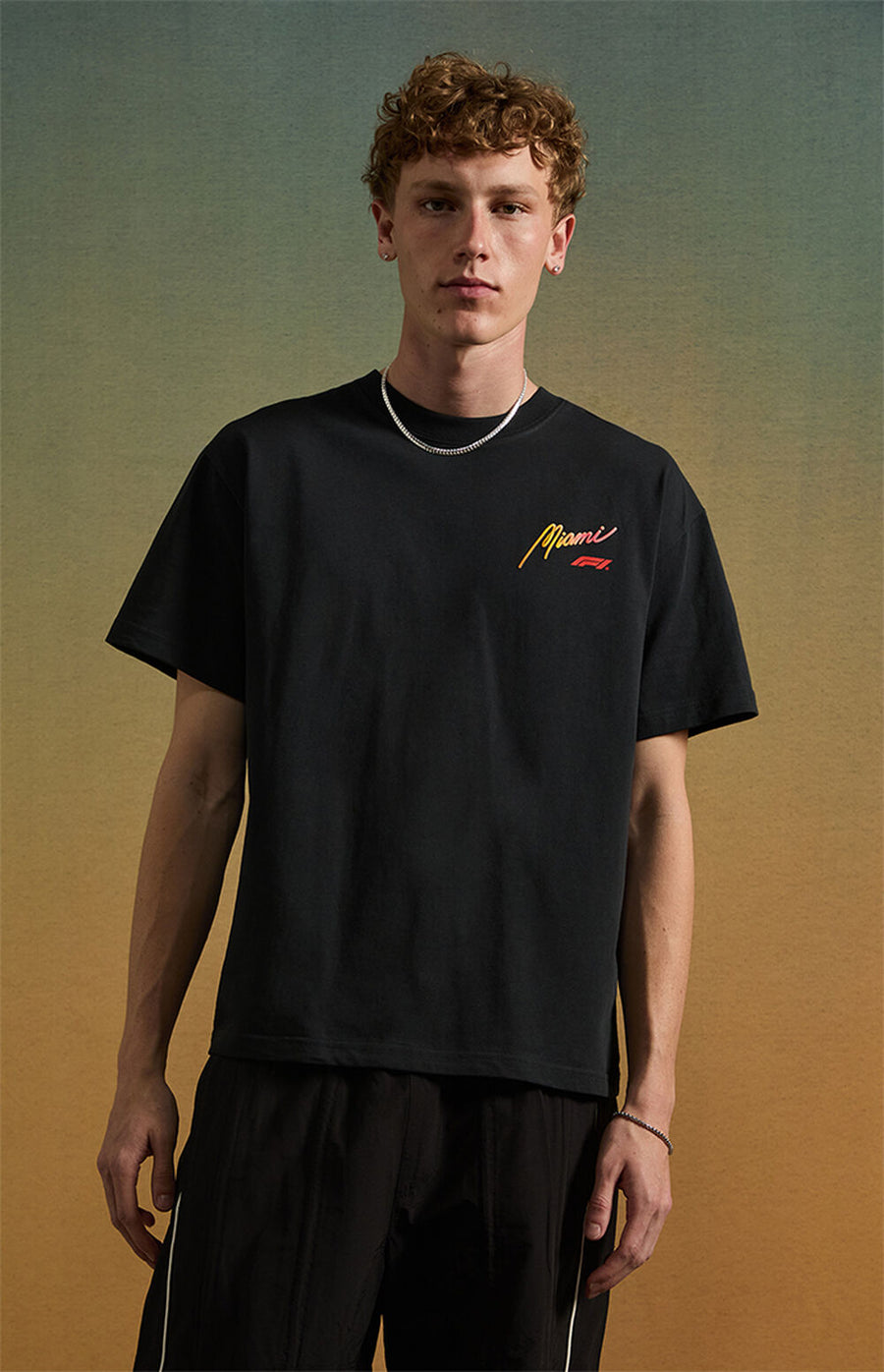 F1 Miami Grand Prix Sunset Oversized T-Shirt – Black