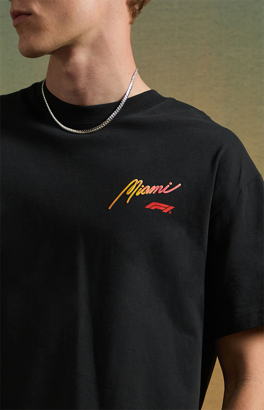 F1 Miami Grand Prix Sunset Oversized T-Shirt – Black