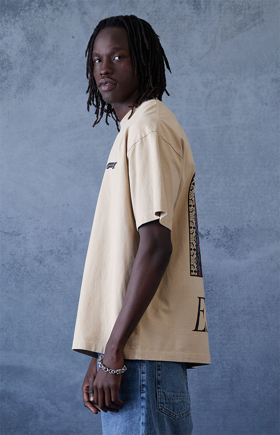 F1 España Stained Glass Oversized T-Shirt – Beige