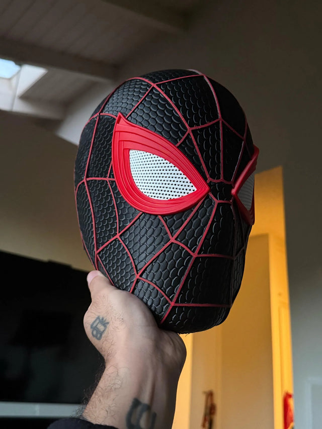Miles Morales – Spider-Man Mask (Black & Red Web)