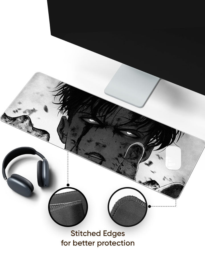 Levi Ackerman – Manga Edition Gaming Desk Mat with stitched edges (EdgeGuard)