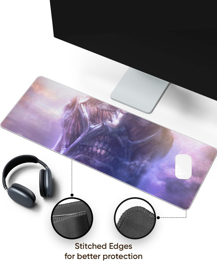 Colossal Titan – Portrait Gaming Desk Mat with stitched edges (EdgeGuard)