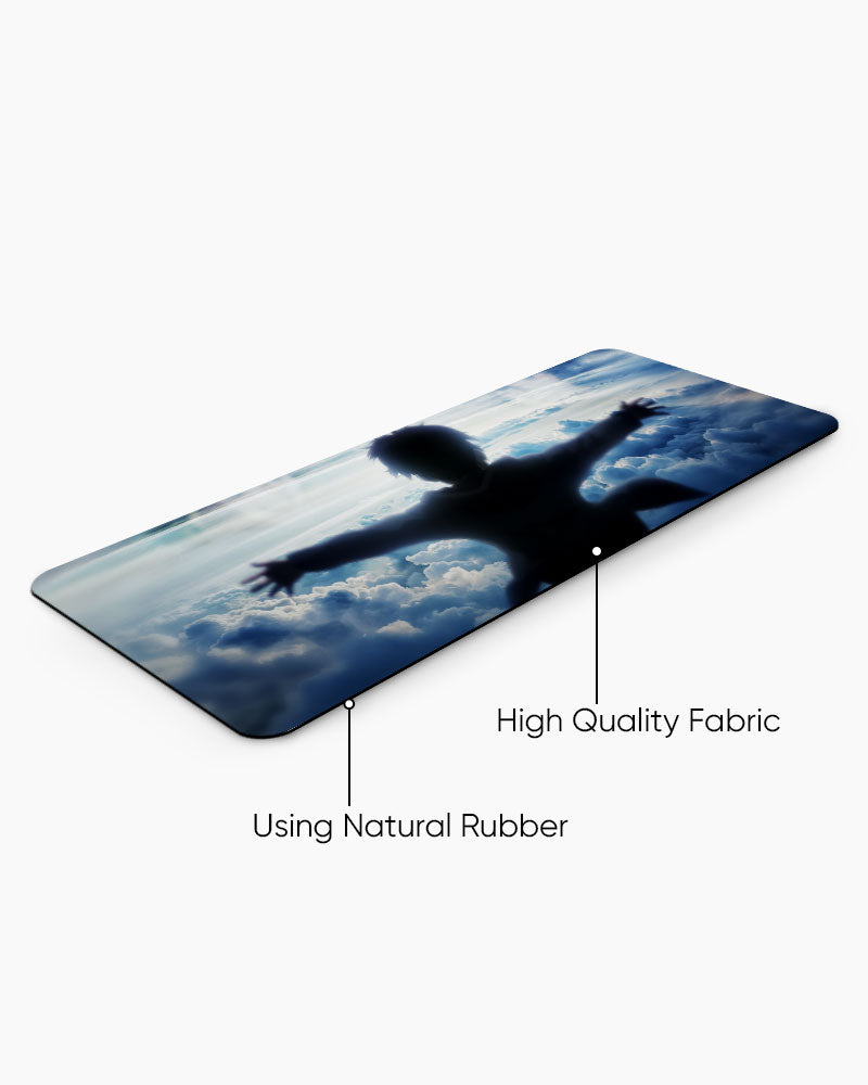 Eren Yeager – Freedom Gaming Desk Mat, angled view