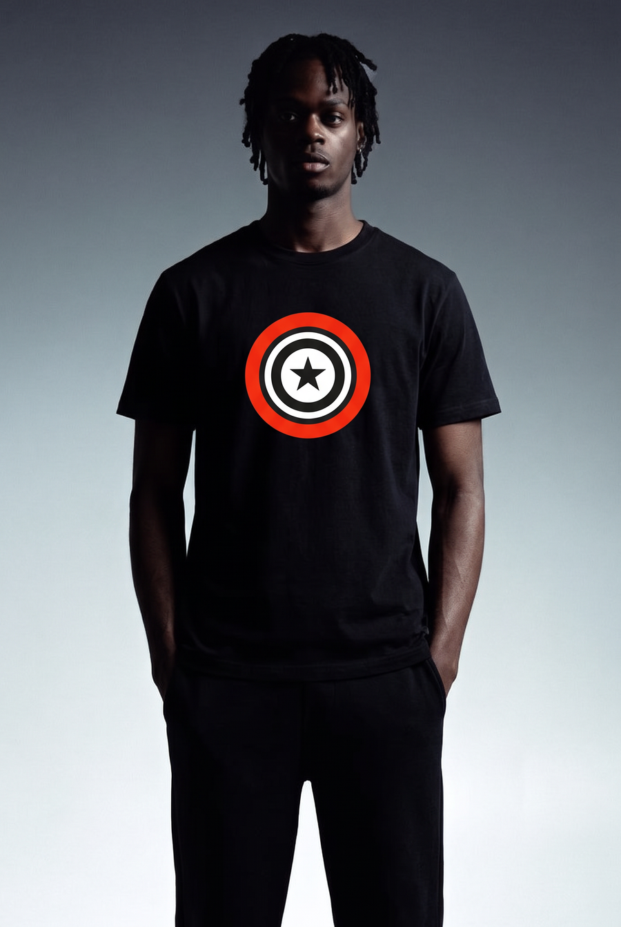 Captain America – Pop Art Poster Oversized T-Shirt – image 1