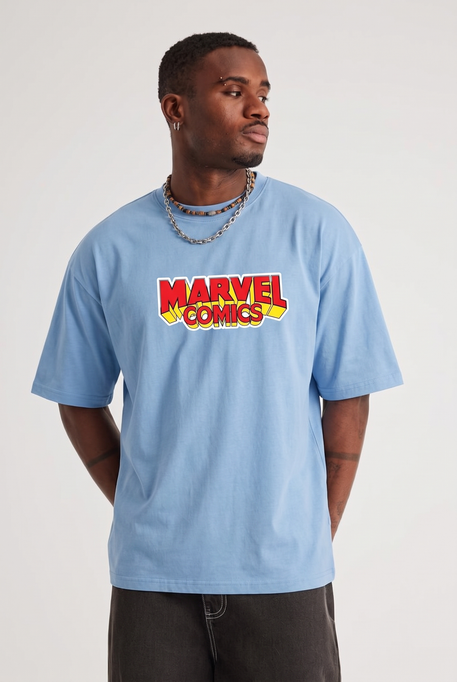 Captain America – I'm Back Comic Cover Oversized T-Shirt – image 1