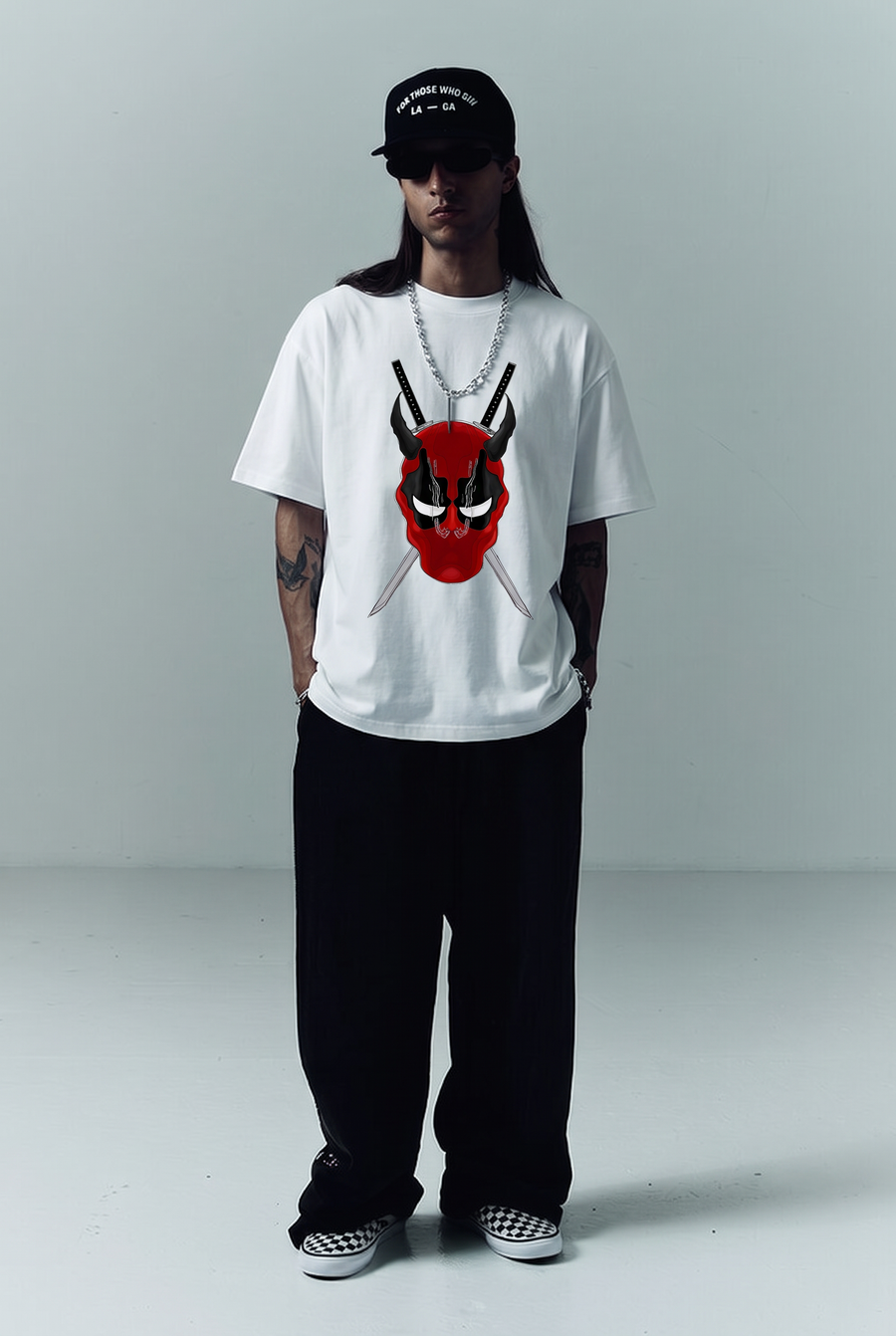 Deadpool – Katana Mask White Oversized T-Shirt – image 2