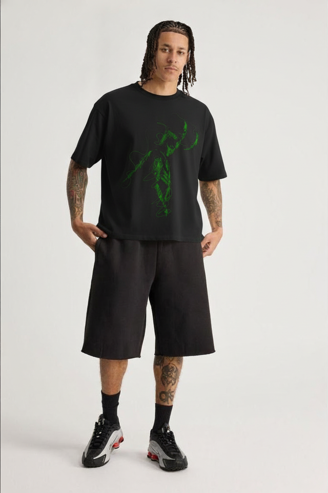 Loki – Green Sketch Oversized T-Shirt – image 1