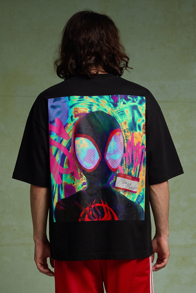 Miles Morales – Hello My Name Is Oversized T-Shirt – image 2