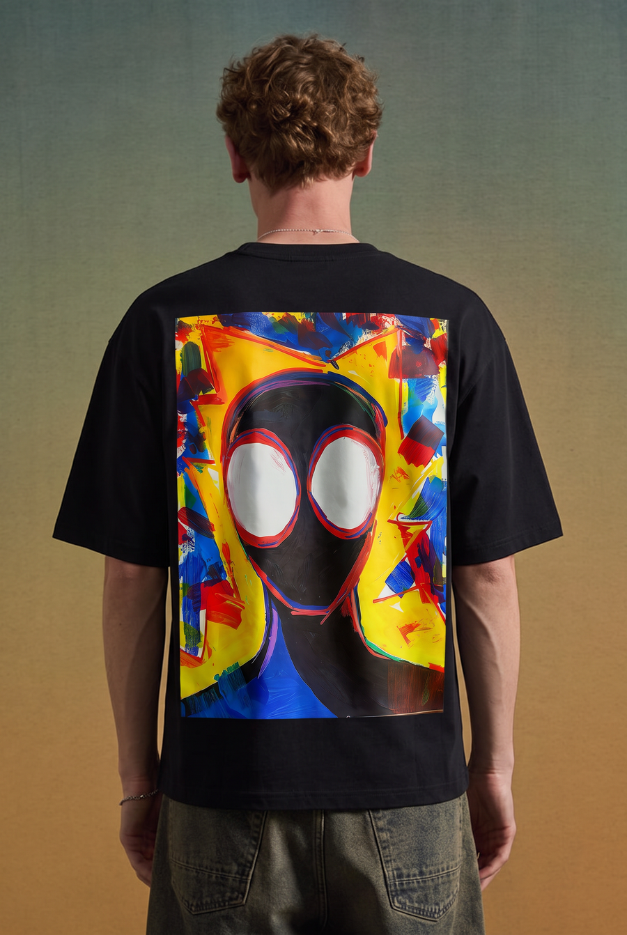 Miles Morales – Spider-Verse Paint Oversized T-Shirt – image 2