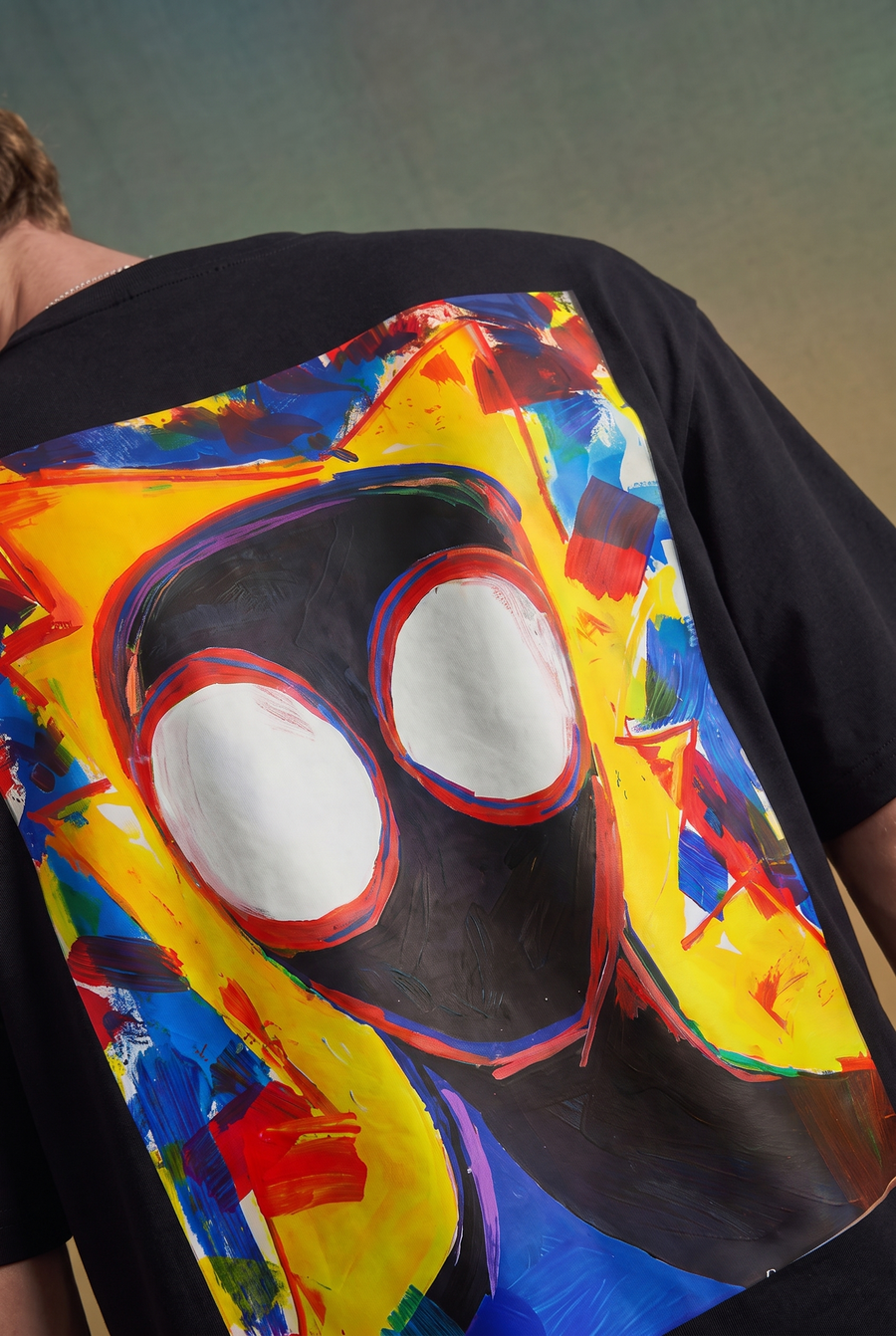 Miles Morales – Spider-Verse Paint Oversized T-Shirt – image 3