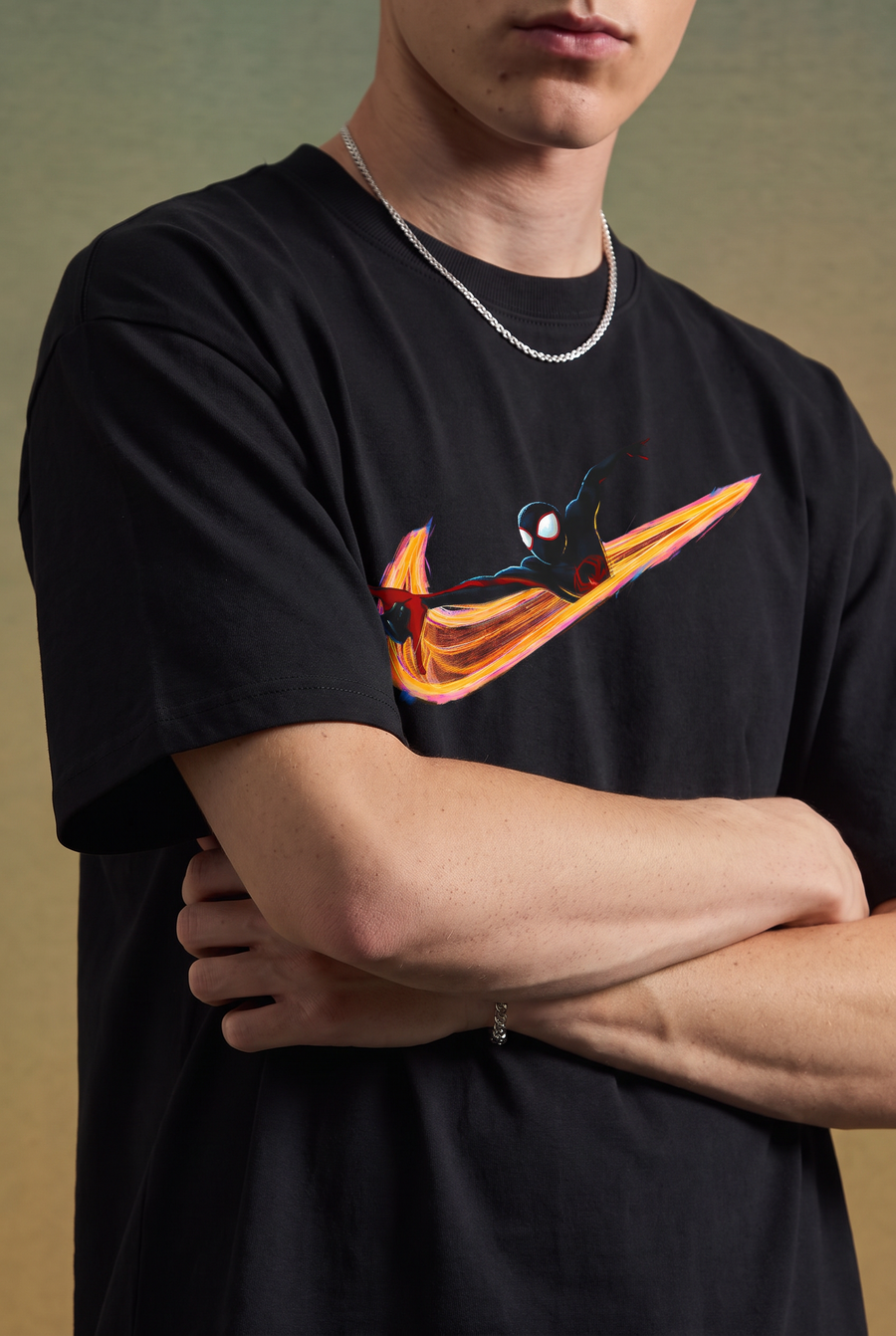 Miles Morales – Spider-Verse Paint Oversized T-Shirt – image 4