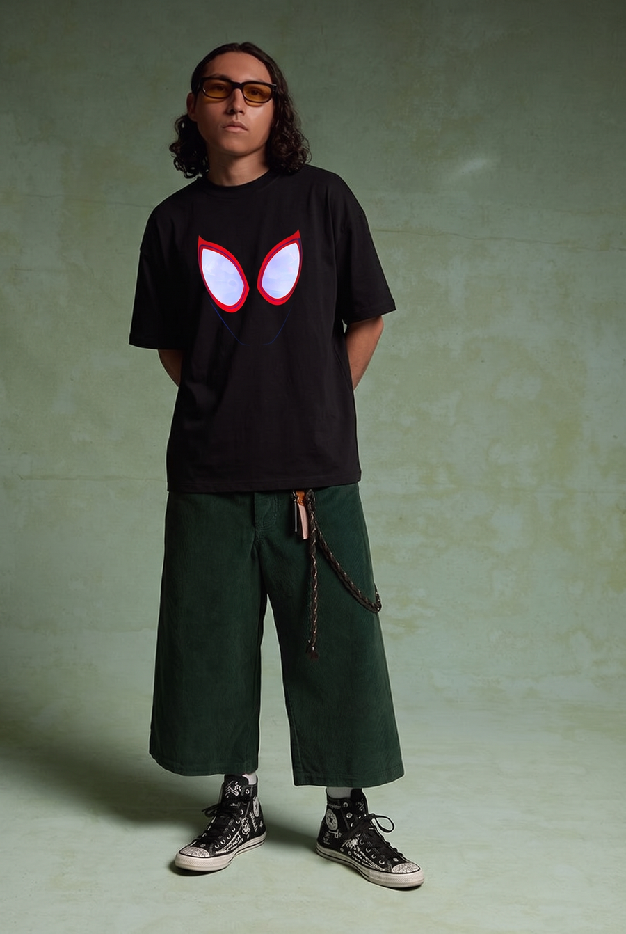 Miles Morales – Morales Mask Oversized T-Shirt – image 1