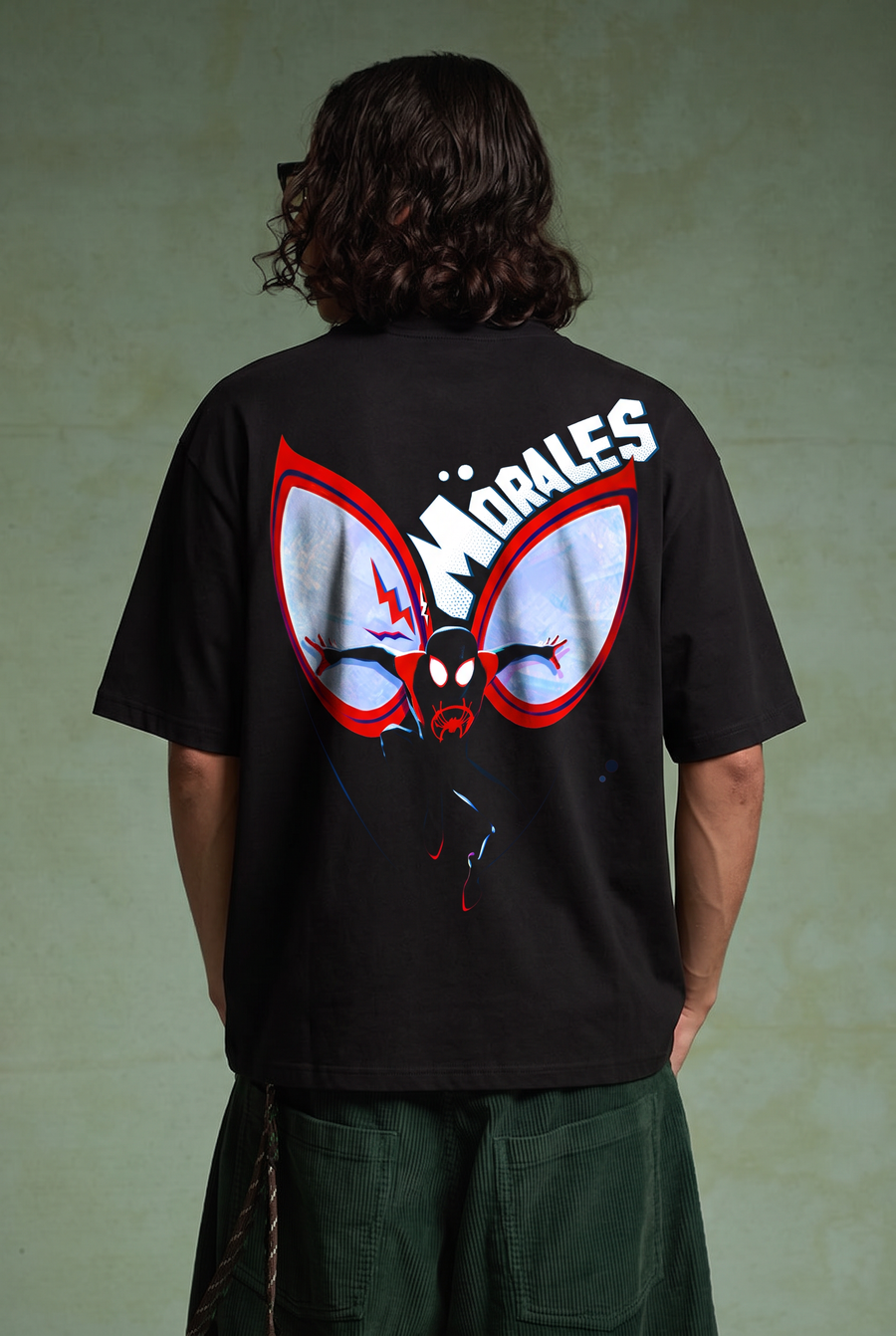 Miles Morales – Morales Mask Oversized T-Shirt – image 3
