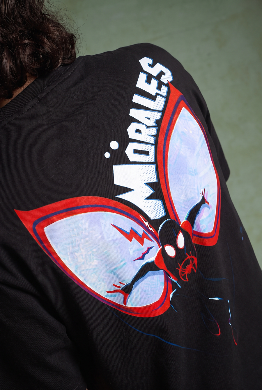 Miles Morales – Morales Mask Oversized T-Shirt – image 5