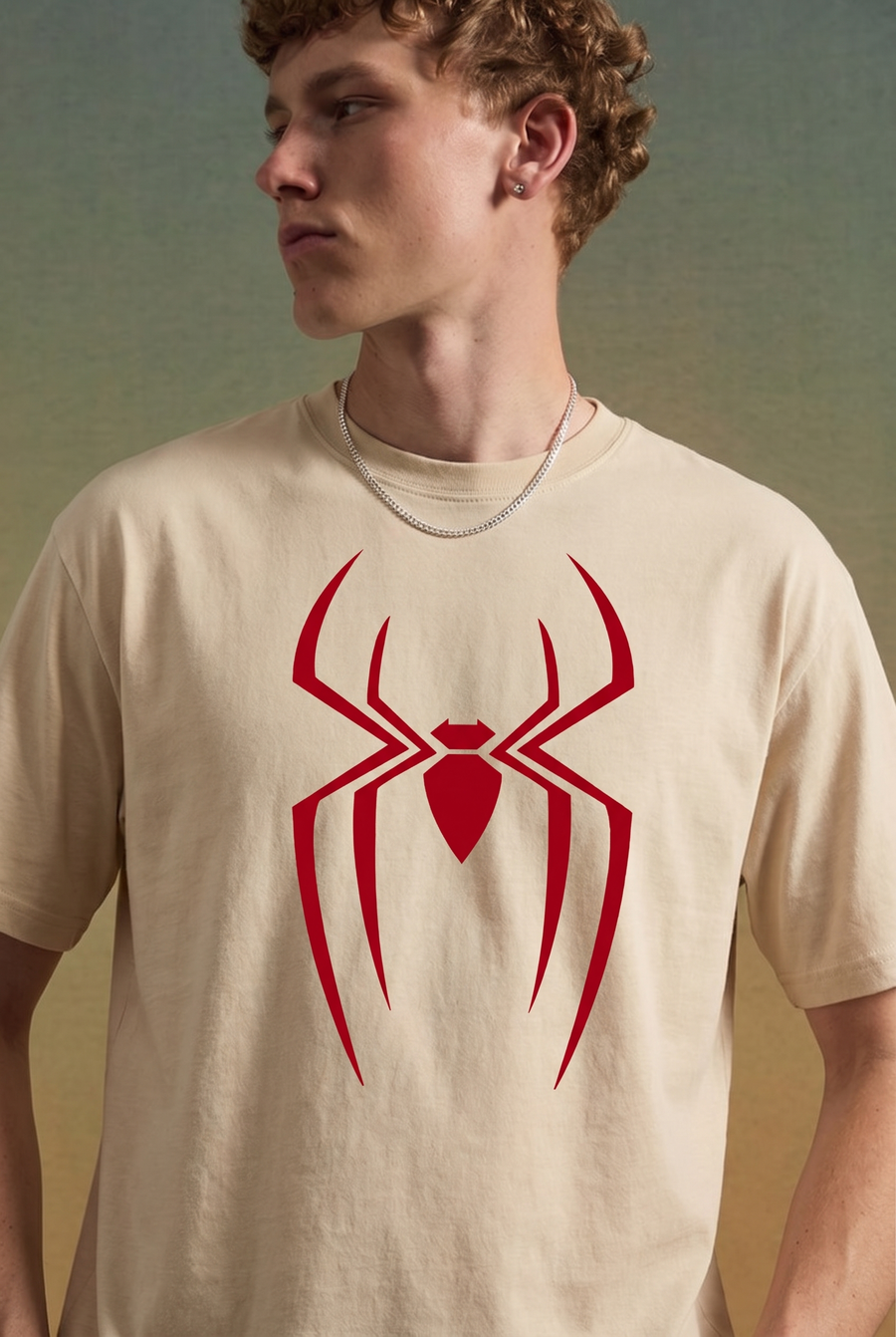 Spider-Man – Classic Swing Off-White Oversized T-Shirt – image 2
