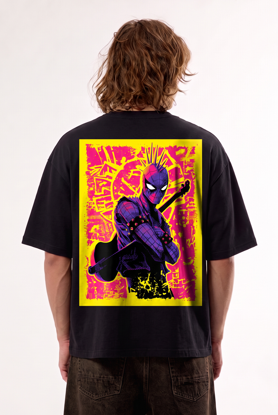 Spider-Punk – Hobie Brown Oversized T-Shirt – image 3