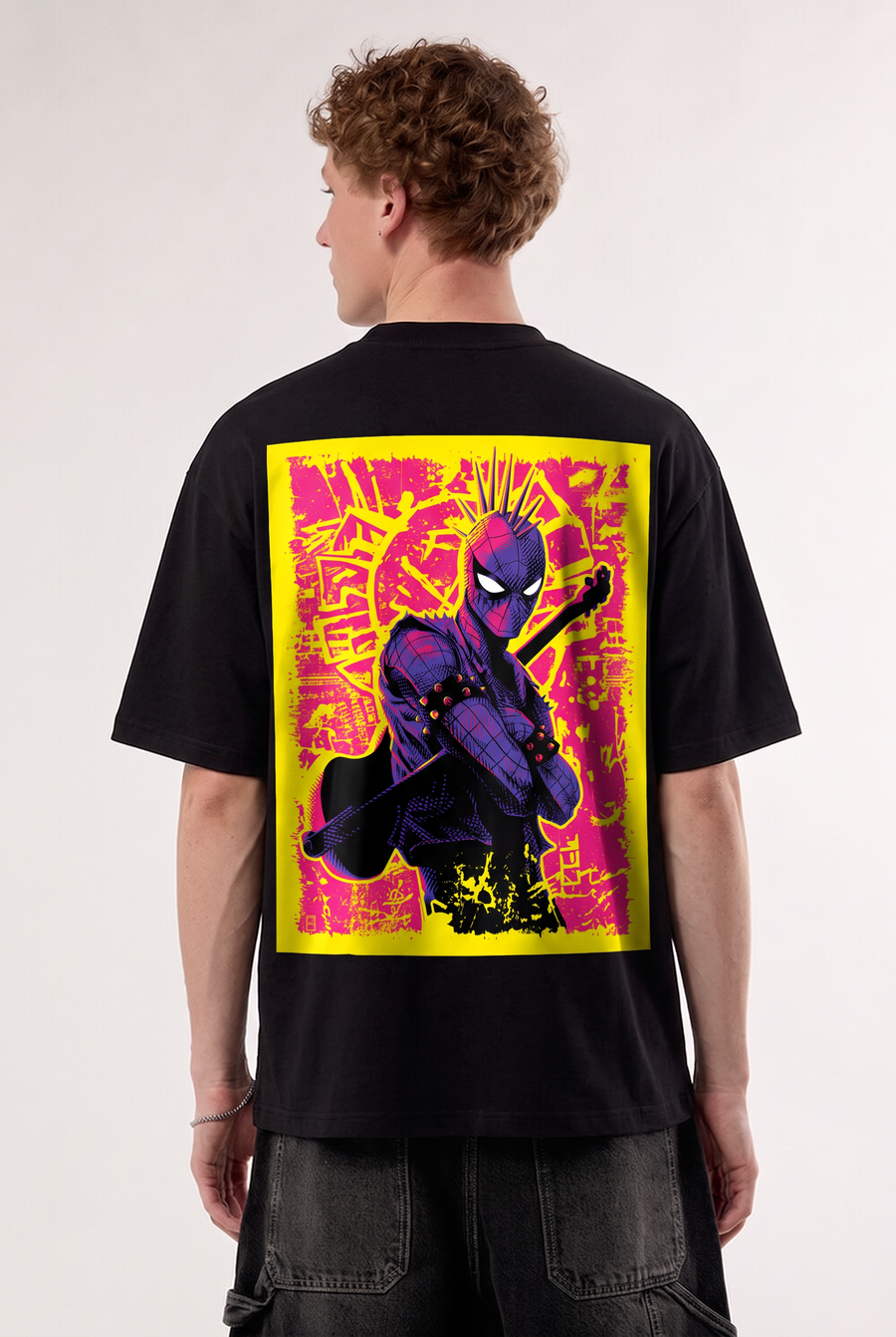 Spider-Punk – Hobie Brown Oversized T-Shirt – image 4
