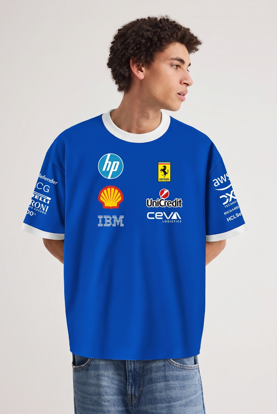 Scuderia Ferrari HP Team Men's Monza Oversized Tee