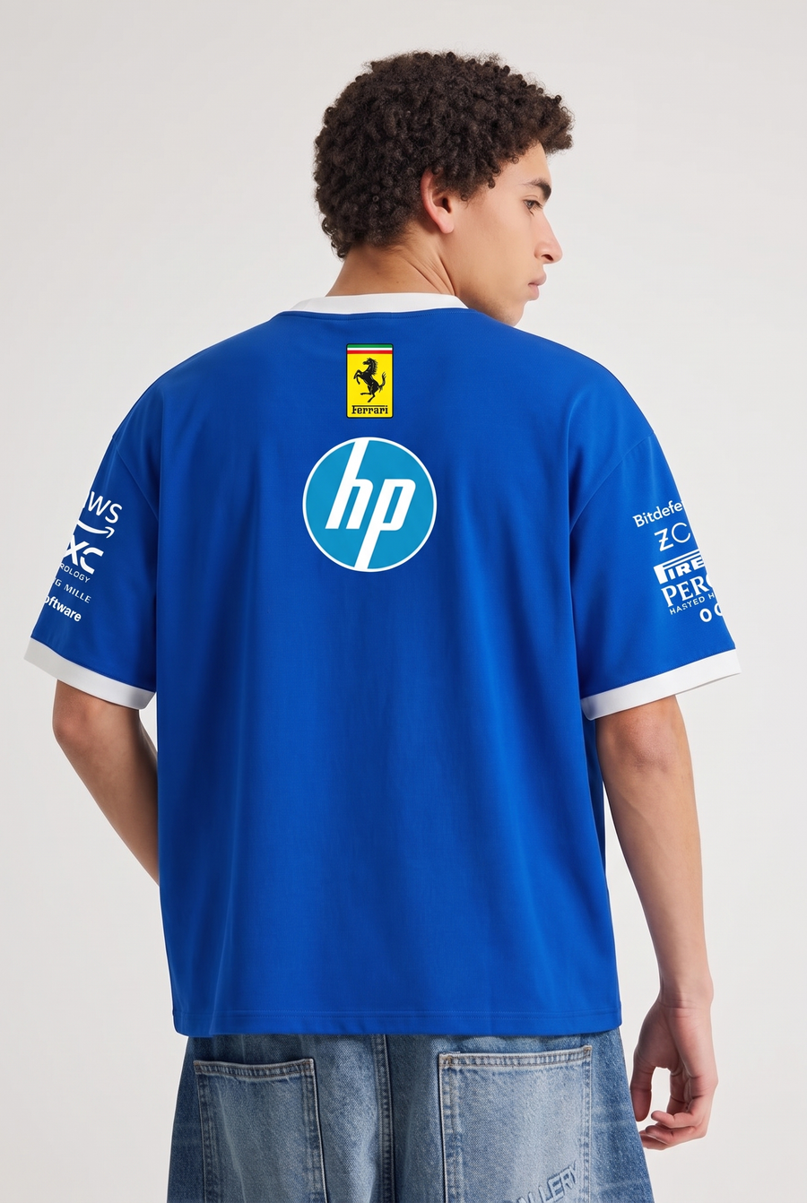 Scuderia Ferrari HP Team Men's Monza Oversized Tee