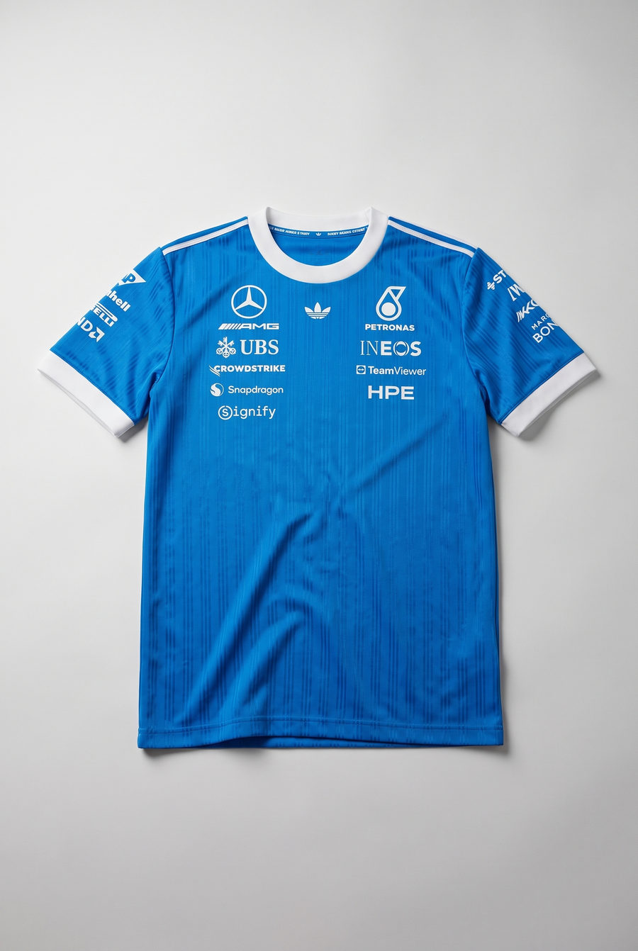 Mercedes AMG Petronas adidas Originals Blue Wonder Silverstone Special Edition Team Oversized T-Shirt