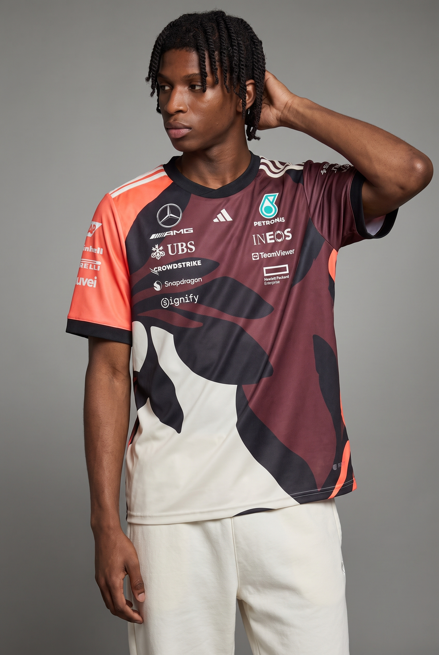 Mercedes AMG Petronas adidas F1 Special Edition Miami GP Team Oversized T-Shirt