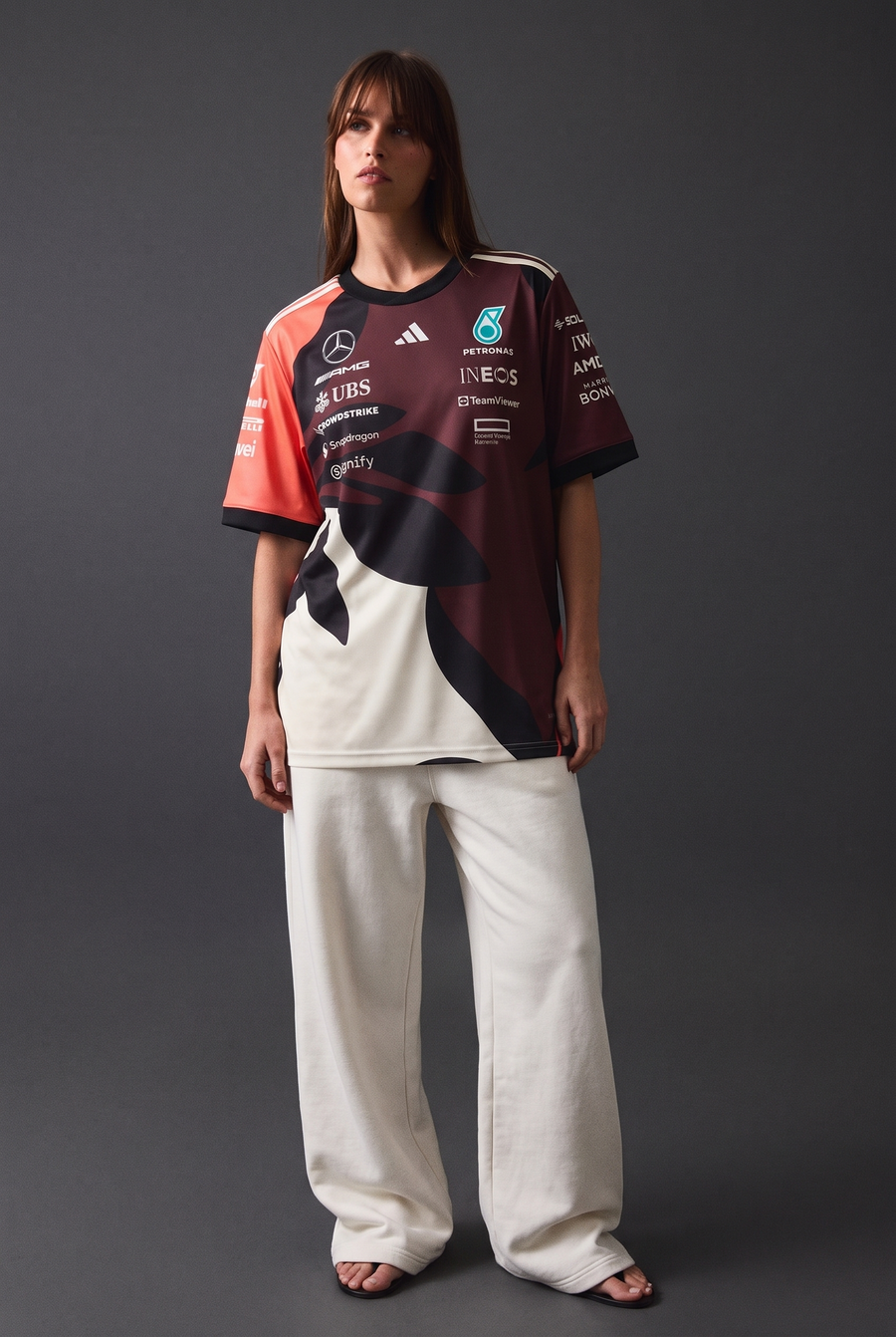 Mercedes AMG Petronas adidas F1 Special Edition Miami GP Team Oversized T-Shirt