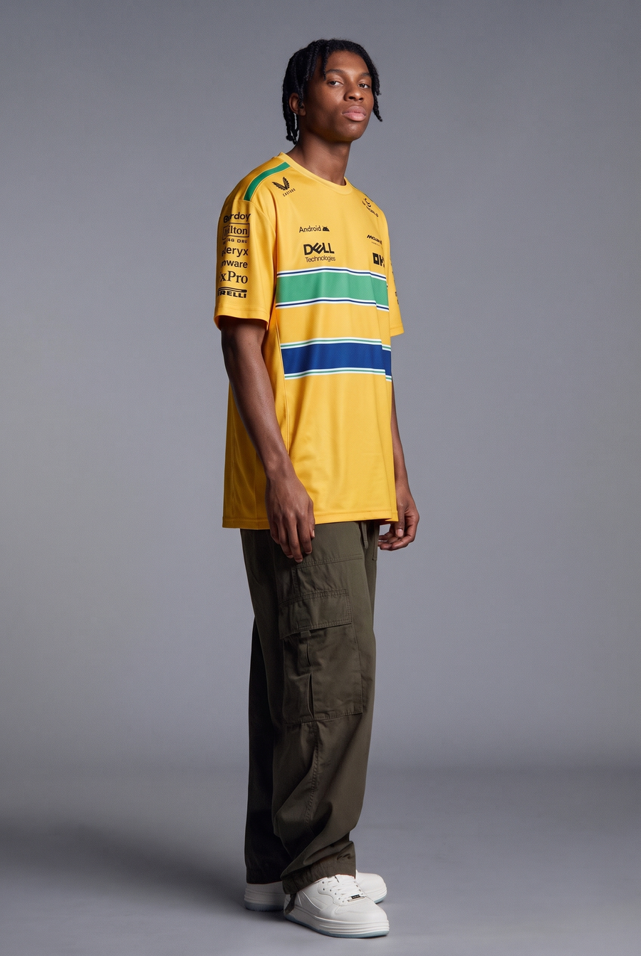 Ayrton Senna X McLaren Team Set Up Oversized T-Shirt Yellow