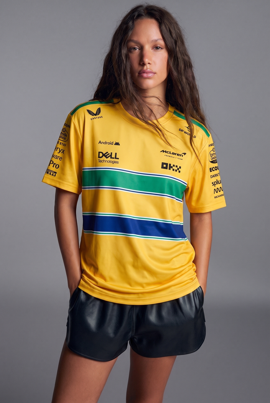 Ayrton Senna X McLaren Team Set Up Oversized T-Shirt Yellow