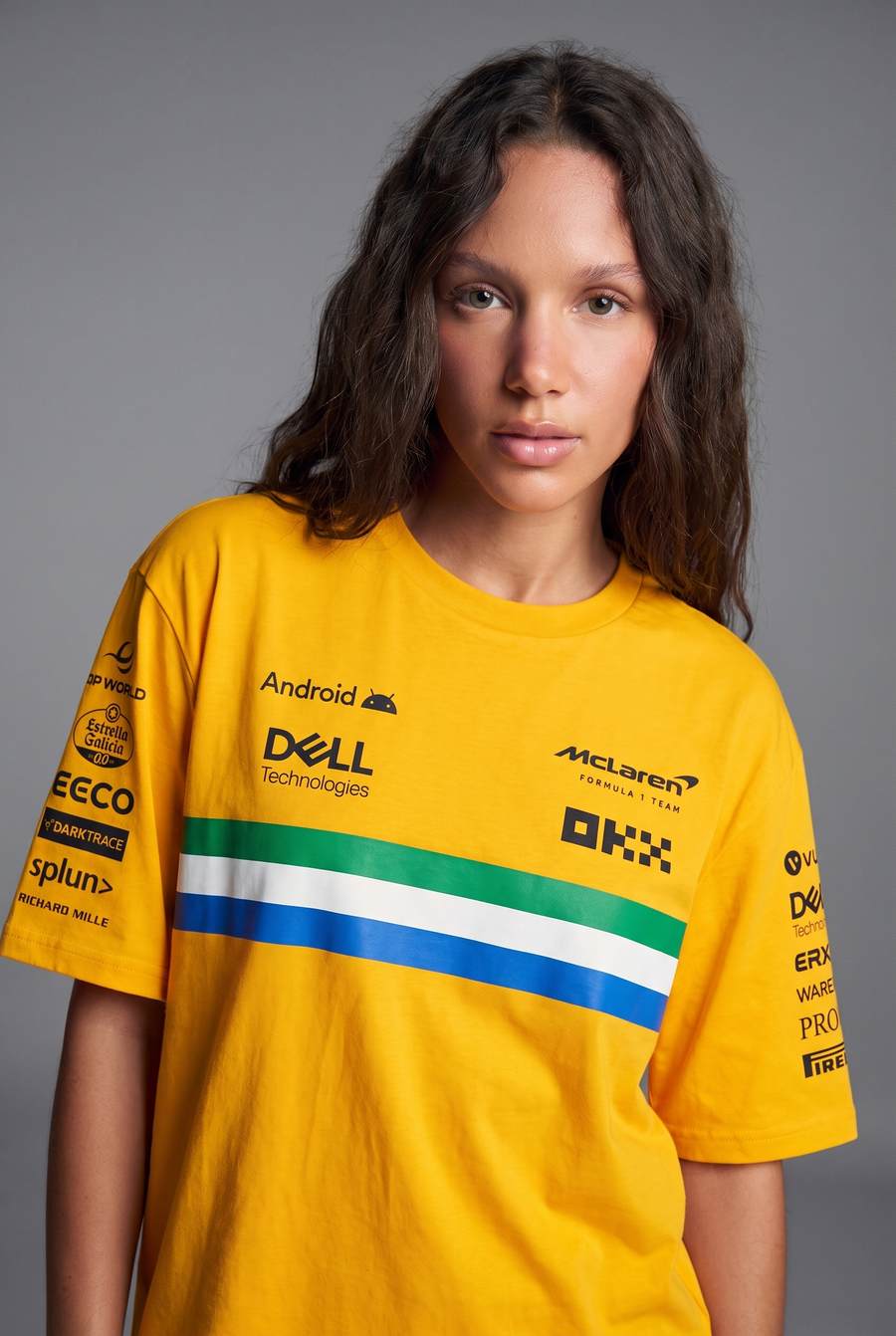 Ayrton Senna X McLaren Team Set Up Oversized T-Shirt Yellow