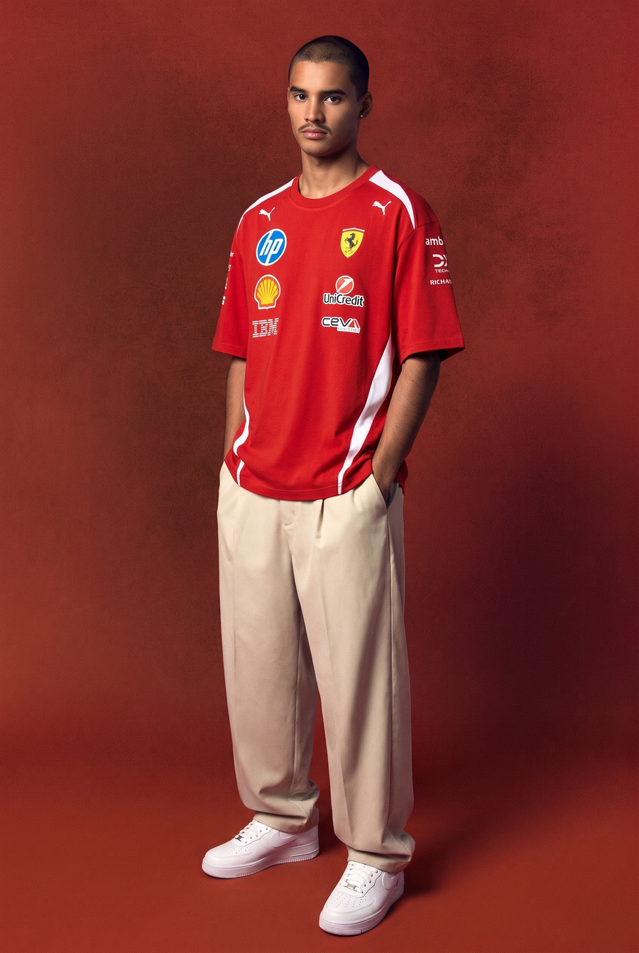 Scuderia Ferrari 2026 Drivers Oversized T-Shirt - Red