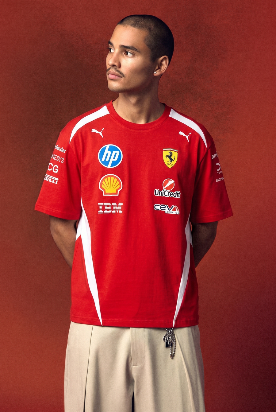 Scuderia Ferrari 2026 Drivers Oversized T-Shirt - Red