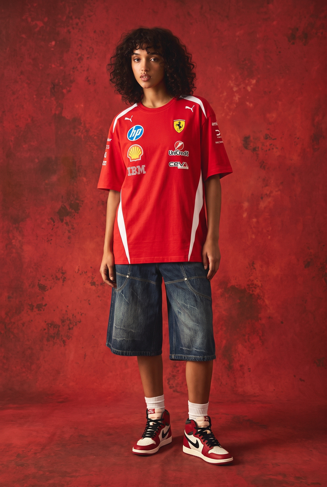 Scuderia Ferrari 2026 Drivers Oversized T-Shirt - Red