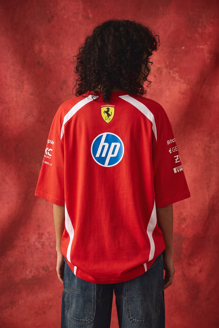 Scuderia Ferrari 2026 Drivers Oversized T-Shirt - Red