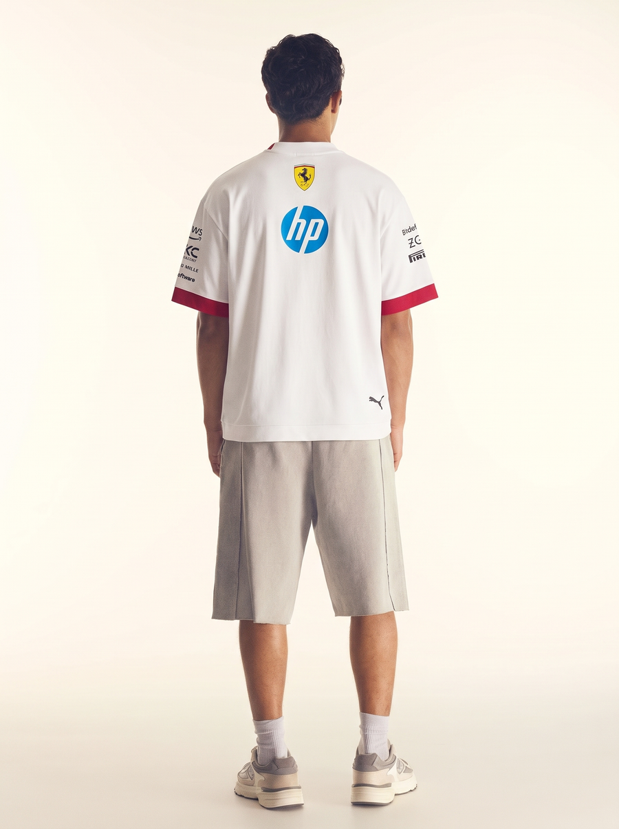 Scuderia Ferrari 2025 Drivers Oversized T-Shirt - White
