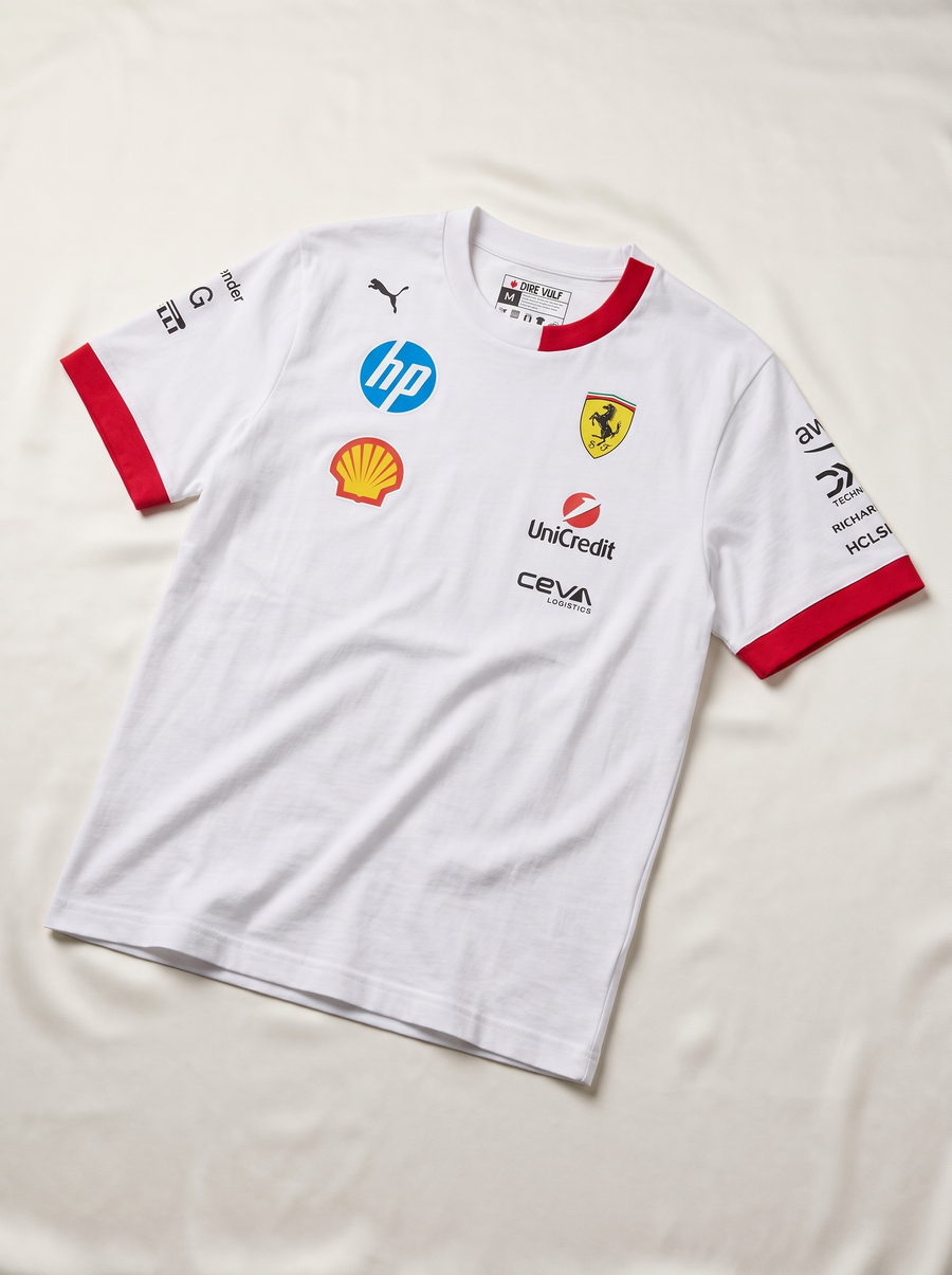 Scuderia Ferrari 2025 Drivers Oversized T-Shirt - White
