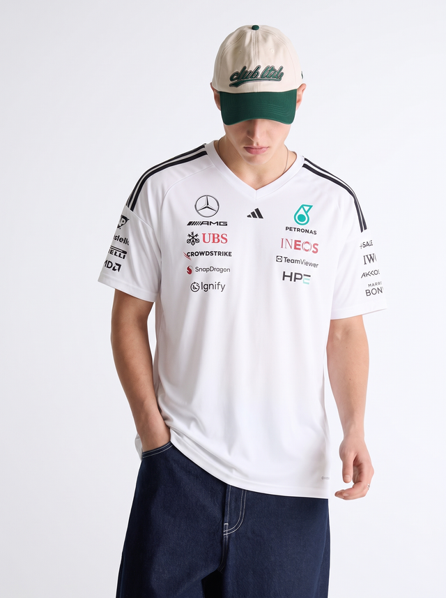 Mercedes - AMG Petronas Formula 1 Team Driver V-Neck Oversized Tee - White
