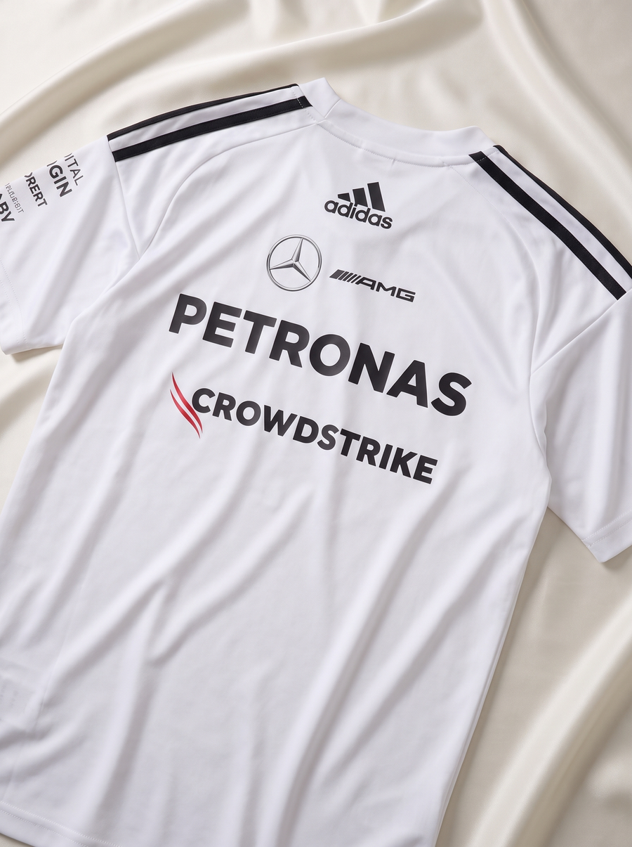 Mercedes - AMG Petronas Formula 1 Team Driver V-Neck Oversized Tee - White
