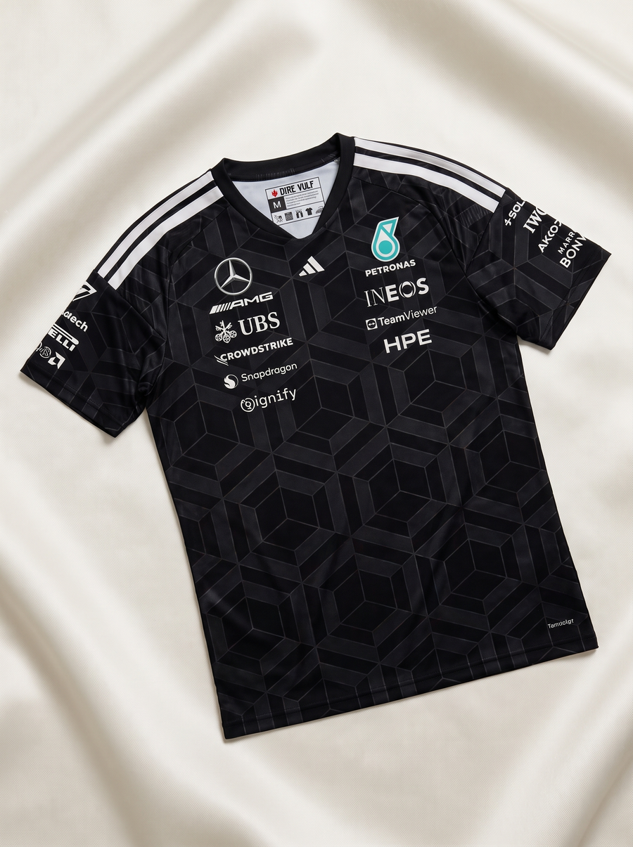 Mercedes - AMG Petronas Formula 1 Team Driver V-Neck Oversized Tee - Black